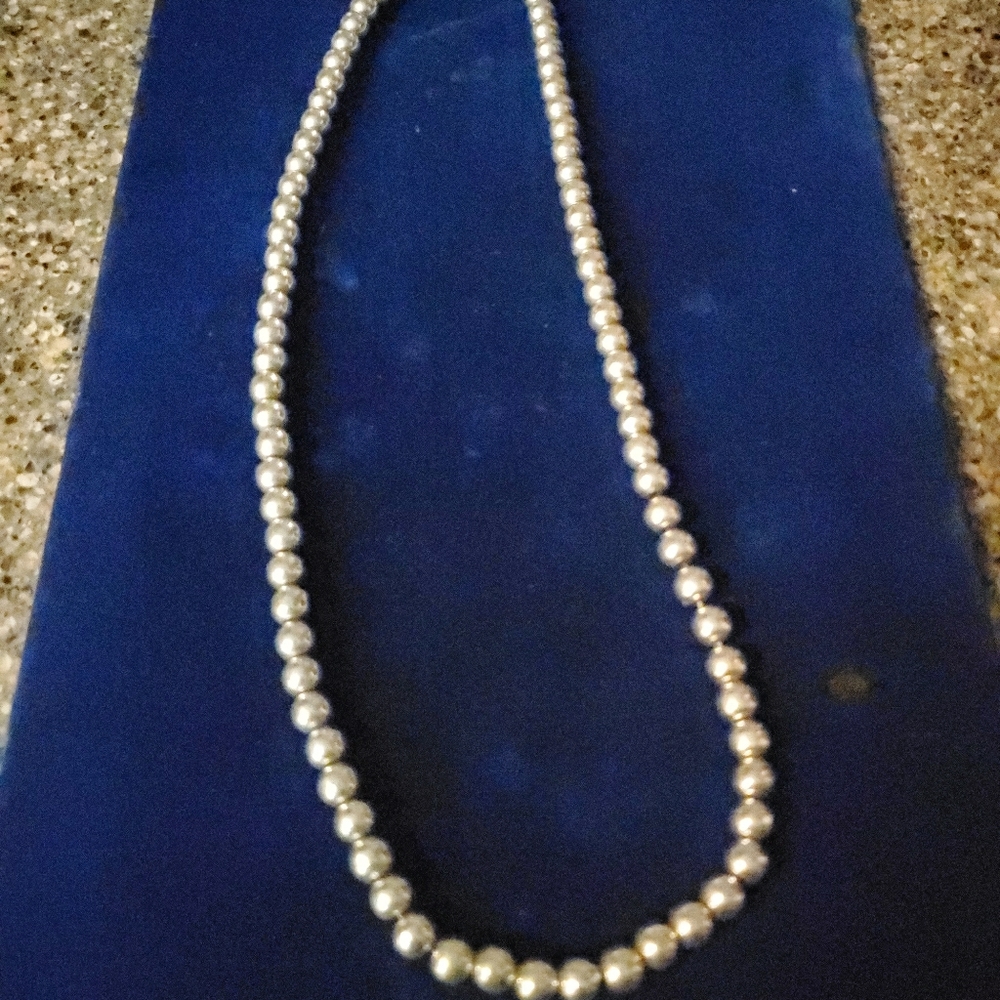 Sterling silver  bead necklace